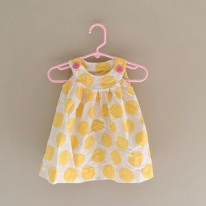 Carter's Yellow and White Polka Dot Baby Dress
